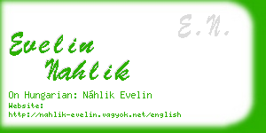 evelin nahlik business card