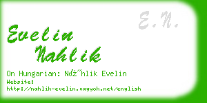 evelin nahlik business card
